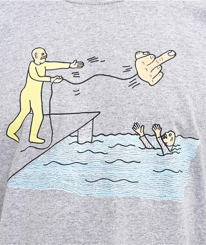 LIFE SAVER TEE (ATHLETIC GREY)