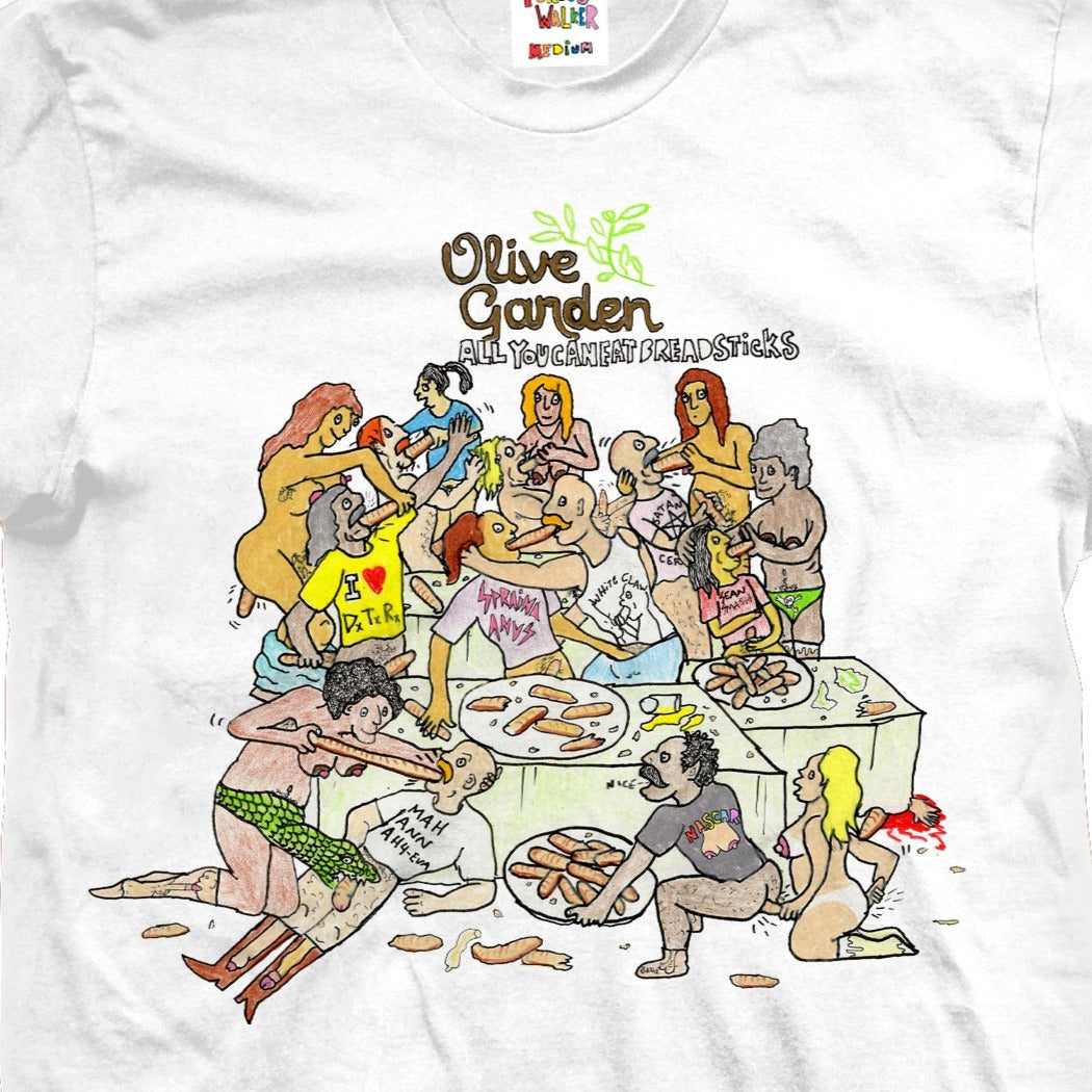 ALL YOU CAN EAT BREADSTICKS TEE (WHITE)