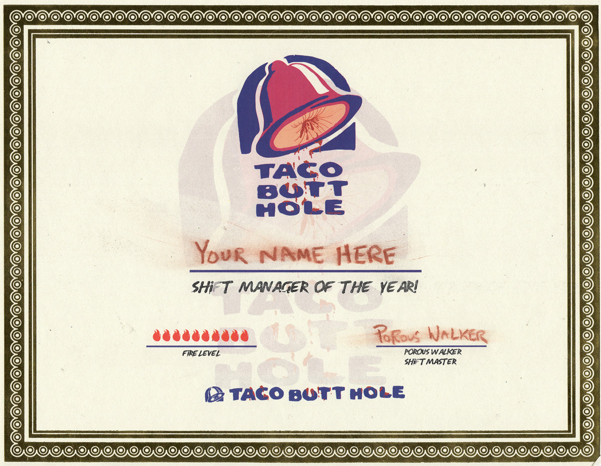 TACO BUTTHOLE TSHIRT (NEON ORANGE)