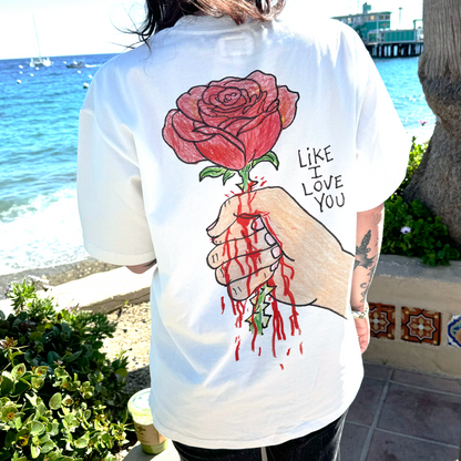 THEY DONT LOVE YOU LIKE I LOVE YOU SHIRT (WHITE)