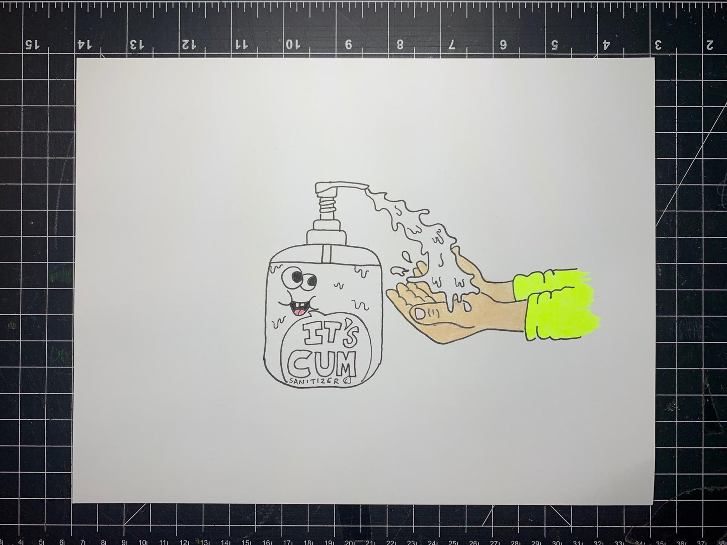 MASK SHIT ORIGINAL DRAWINGS (7 ORIGINAL DRAWINGS)