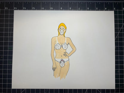 MASK SHIT ORIGINAL DRAWINGS (7 ORIGINAL DRAWINGS)