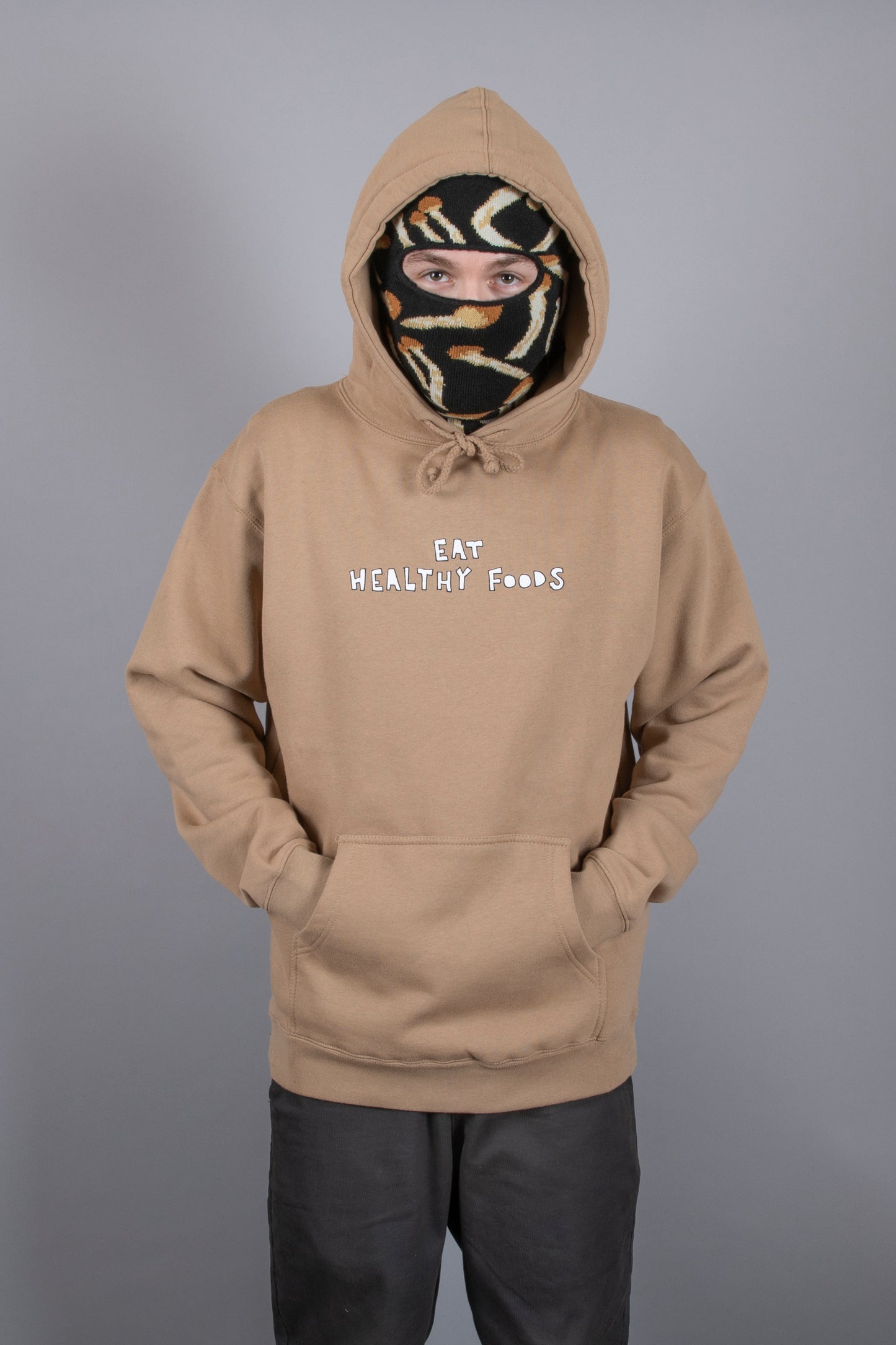 Eat Healthy Foods Hoodie (Sand)