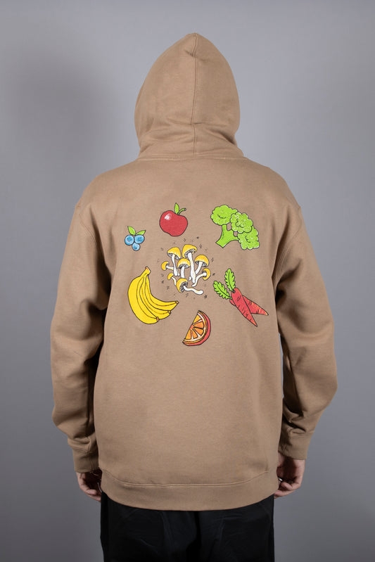 Eat Healthy Foods Hoodie (Sand)