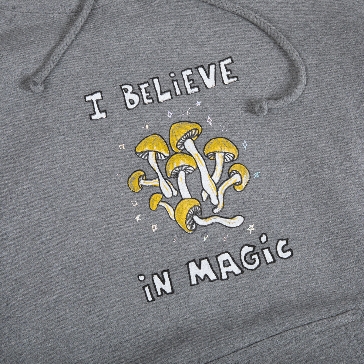 I Believe In Magic Mushrooms Hoodie (Grey)