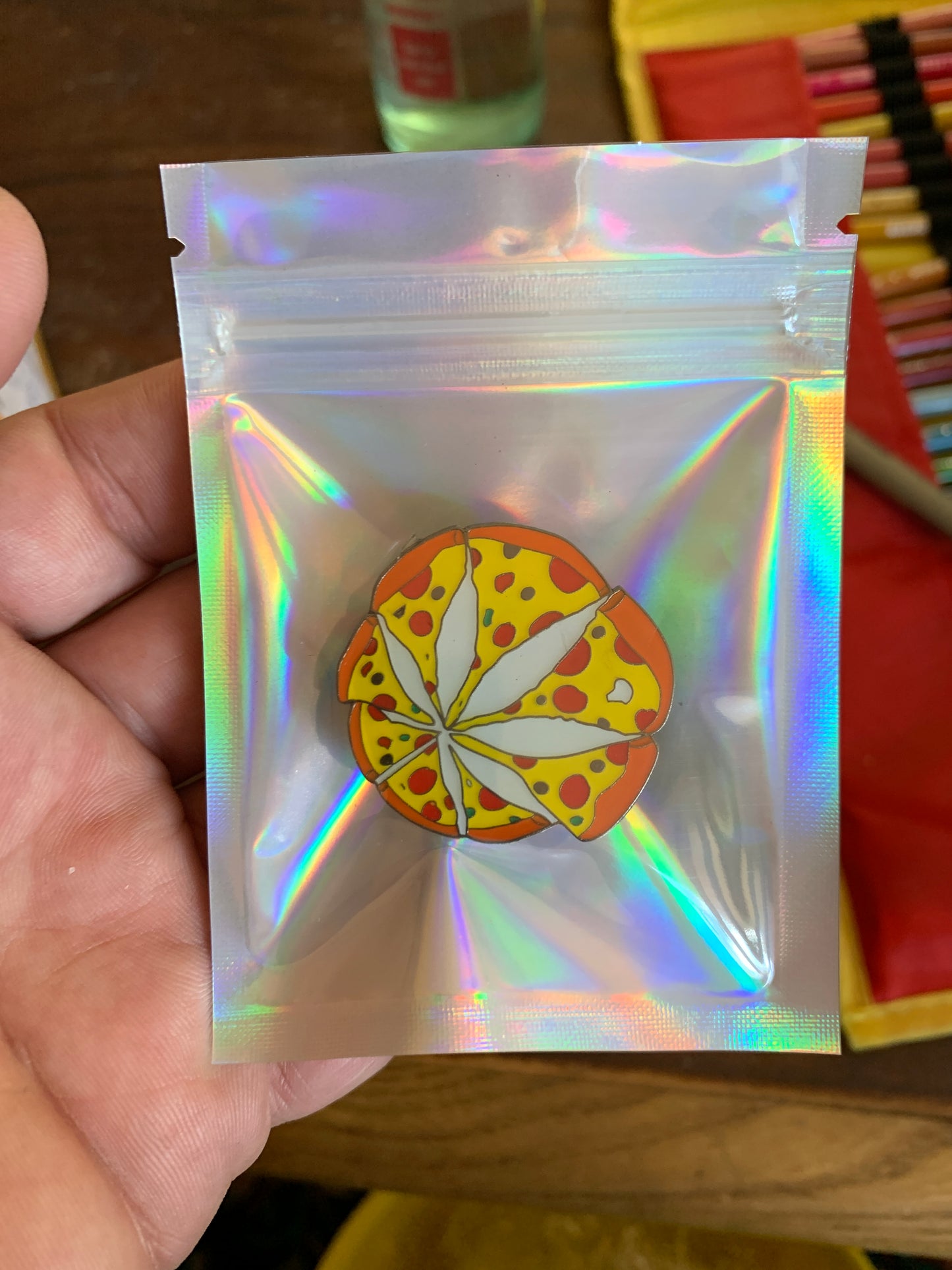 GLOW IN THE DARK PIZZA PIN