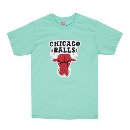 CHICAGO BALLS T SHIRT (BLACK, RED OR MINTY GREEN)