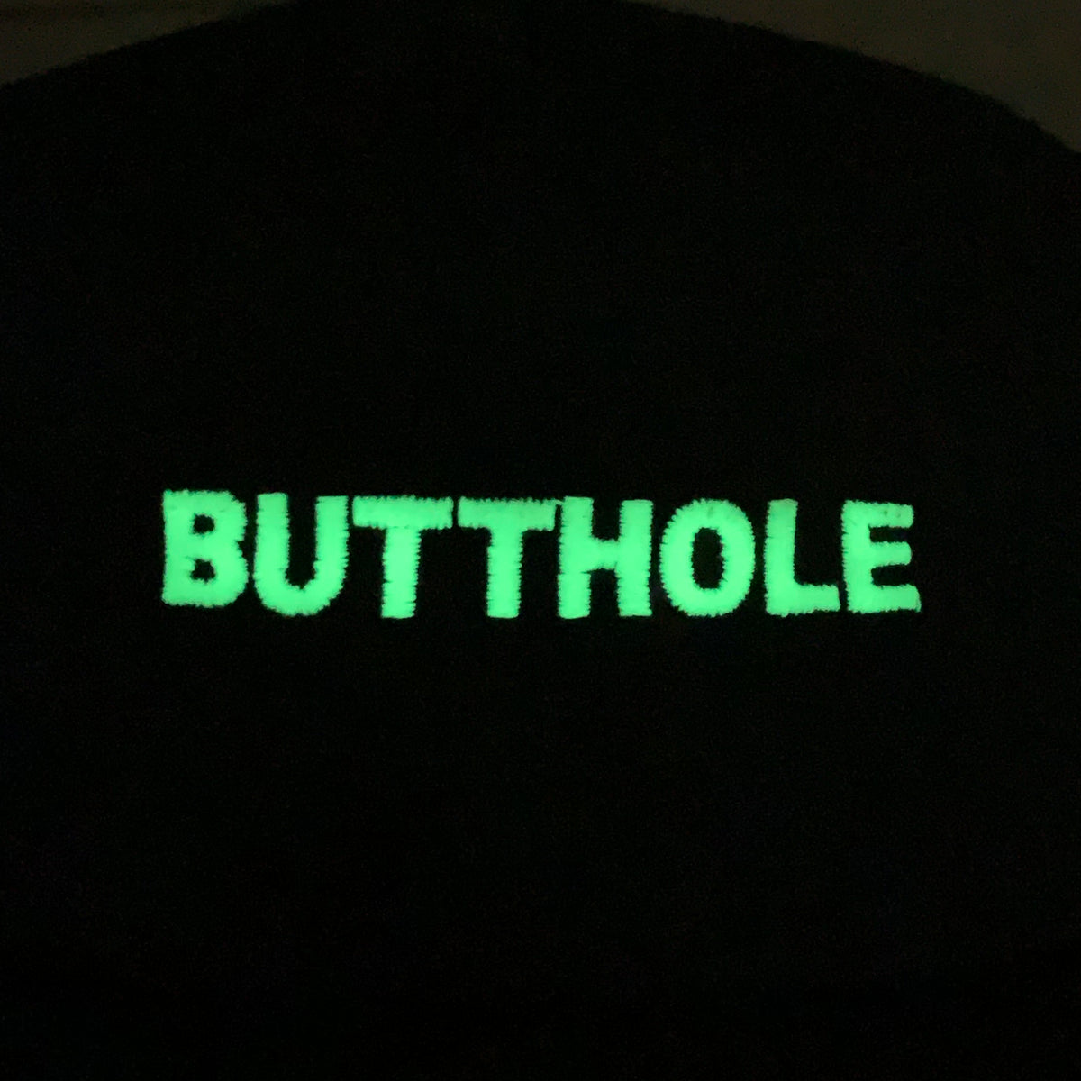 GLOW IN THE DARK BUTTHOLE Snapback Hat (Black)