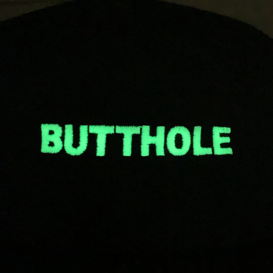 GLOW IN THE DARK BUTTHOLE Snapback Hat (Black)