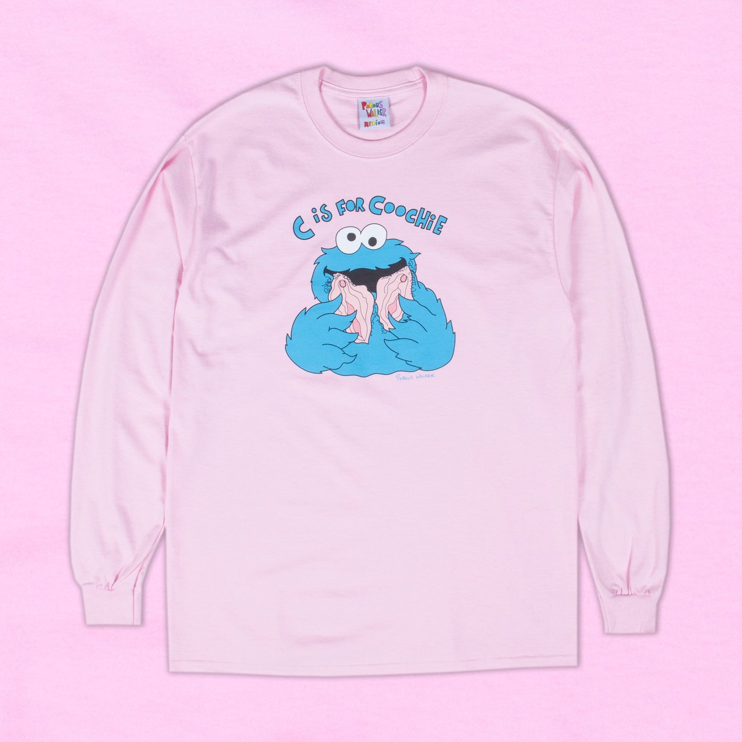 Coochie Monster LONGSLEEVE Tee (PINK)