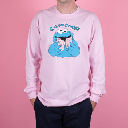 Coochie Monster LONGSLEEVE Tee (PINK)