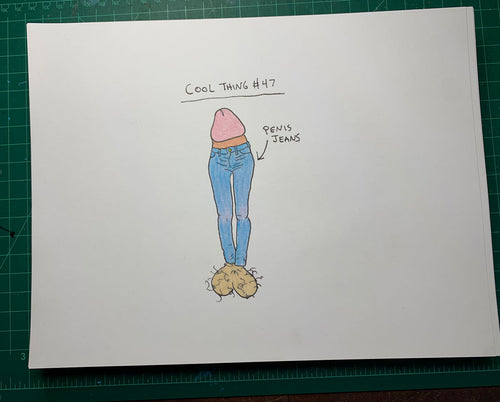 COOL THING PENIS JEANS Original Drawing