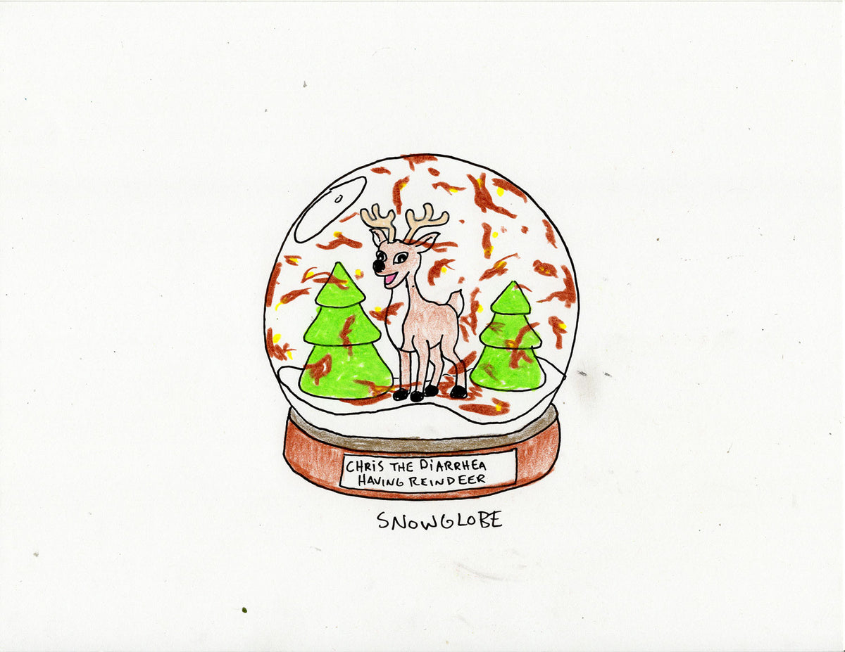 CHRIS THE DIARRHEA HAVING REINDEER SNOWGLOBE