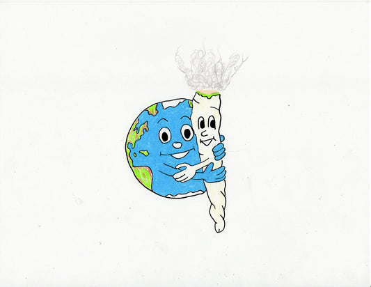 SET OF 4 DIFFERENT EARTH LOVES...ORIGINAL DRAWINGS