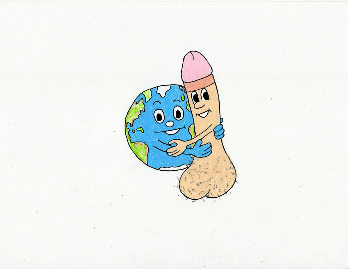 SET OF 4 DIFFERENT EARTH LOVES...ORIGINAL DRAWINGS