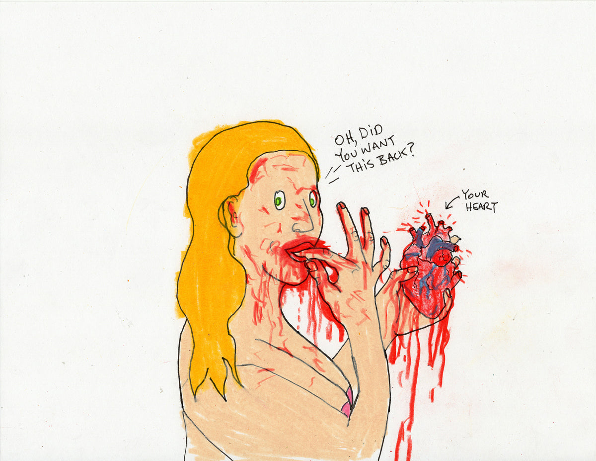 EATING YOUR HEART OUT ORIGINAL DRAWING
