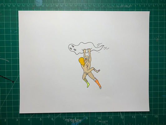 Ghost Help Original Drawing
