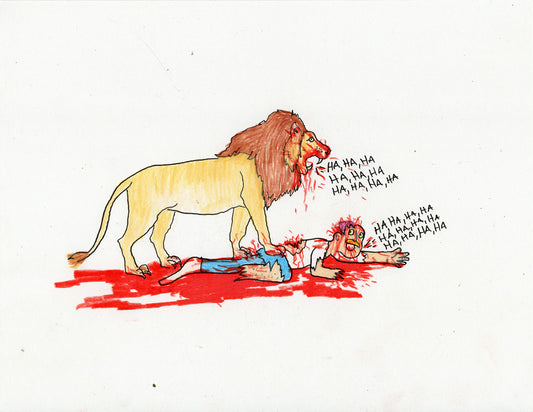 HAHAHA ANIMALS ATTACK (3 ORIGINAL DRAWINGS)