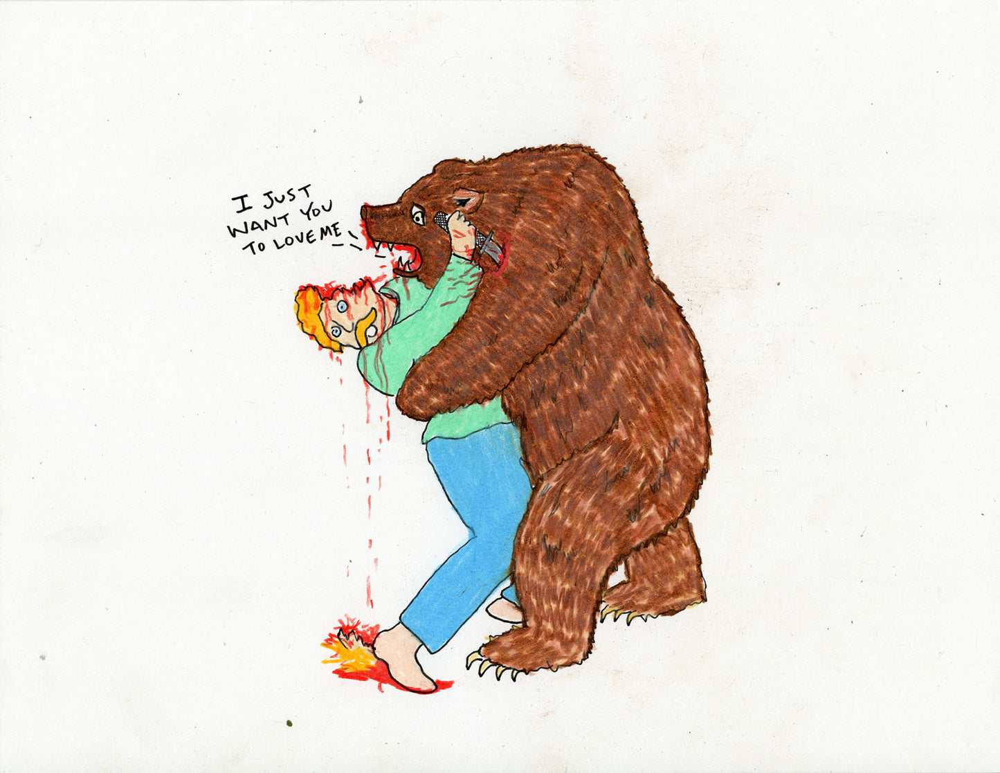 HAHAHA ANIMALS ATTACK (3 ORIGINAL DRAWINGS)