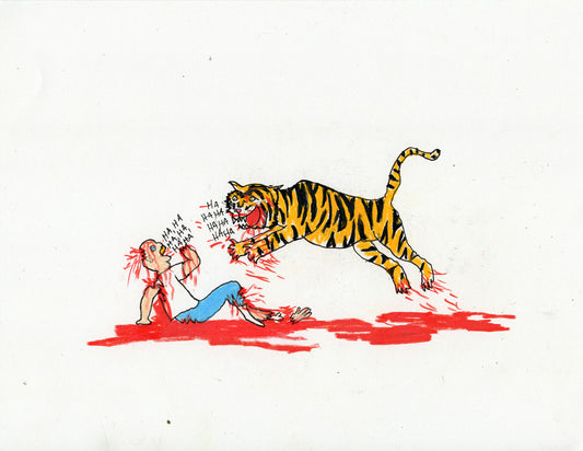 HAHAHA ANIMALS ATTACK (3 ORIGINAL DRAWINGS)