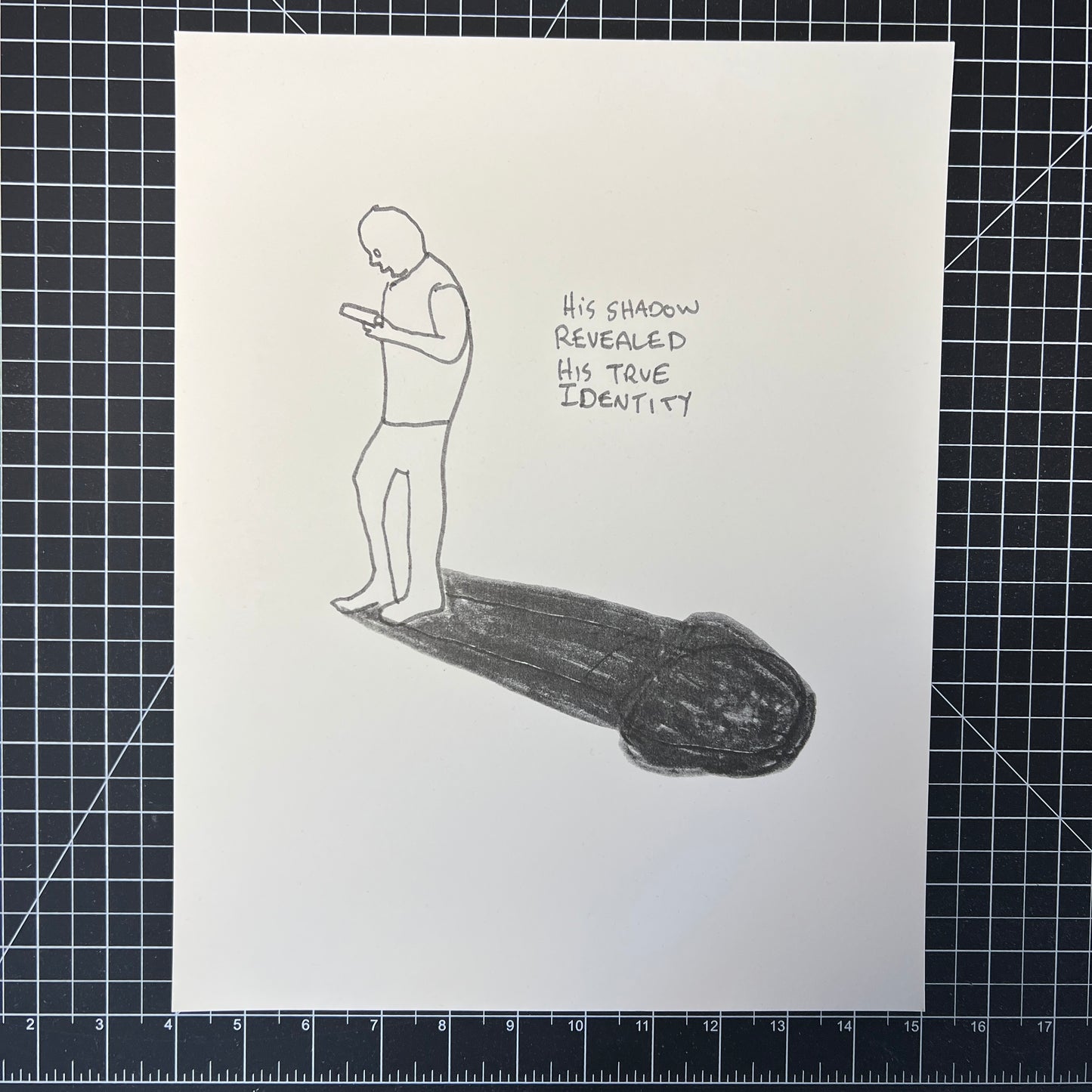 HIS SHADOW REVEALED HIS TRUE IDENTITY 11"X14" PRINT LIMITED EDITION