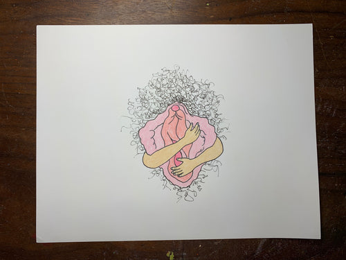 Vagina Hug Original Drawing