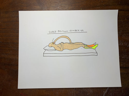 Sleep Position Number 44 Original Drawing