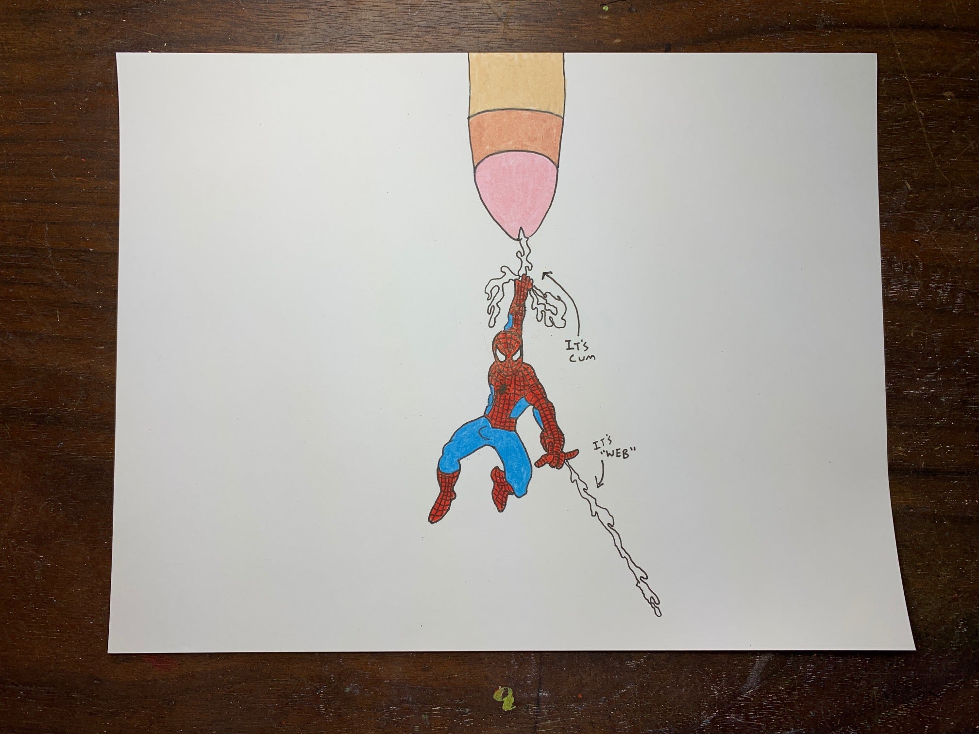 Spiderman Cum From Original Drawing – POROUS WALKER