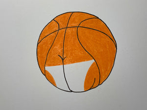 Bassketball Original Drawings (2 drawing set)