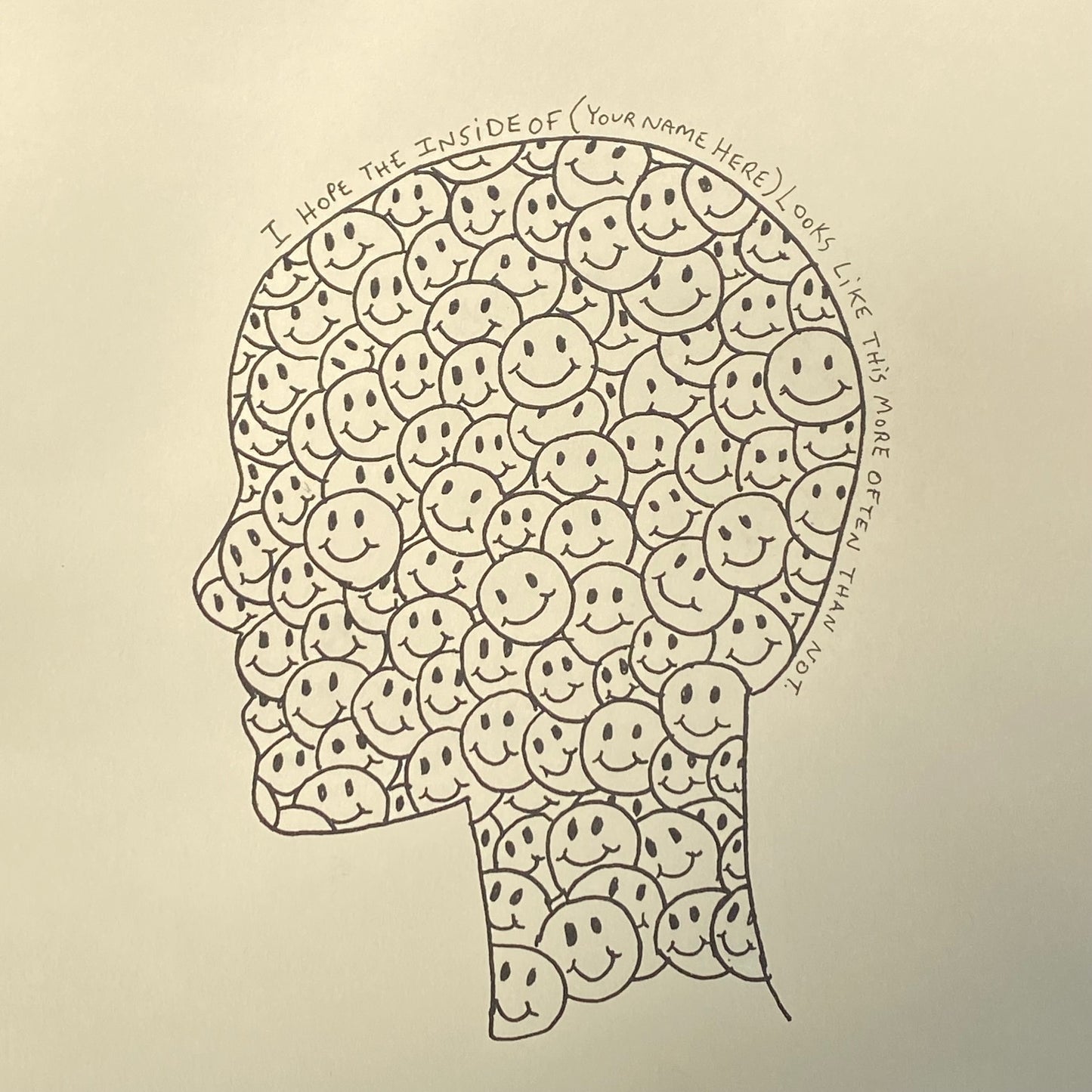 HEAD (CUSTOMIZABLE) LIMITED EDITION PRINT SIGNED (11"x14")