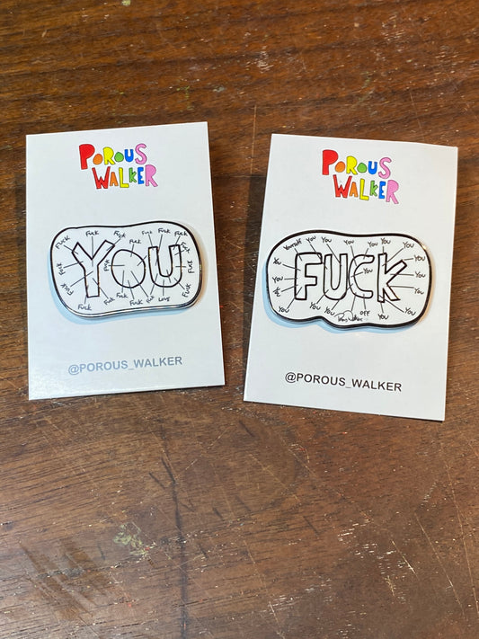 FUCK YOU & YOU FUCK 2 PIN SET