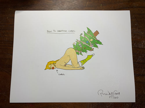 HOW TO CHRISTMAS CAROL and REINDEER GAMES Prints (2 print set)