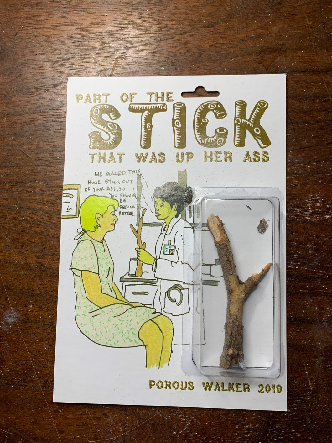 PART OF THE STICK THAT WAS UP HER ASS ACTION FIGURE