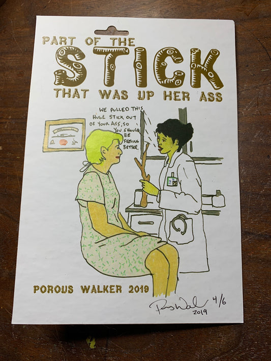 PART OF THE STICK THAT WAS UP HER ASS ACTION FIGURE