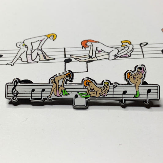 Music Lovers Pin and Print and Sticker