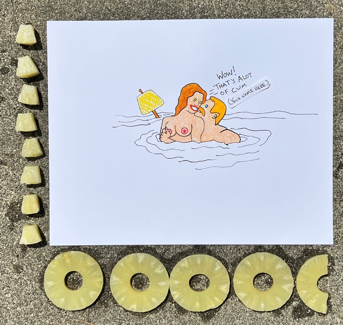 ALOT OF CUM (CUSTOMIZABLE) LIMITED EDITION PRINT SIGNED (11"x14")
