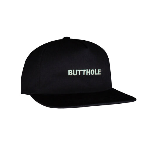 GLOW IN THE DARK BUTTHOLE Snapback Hat (Black)