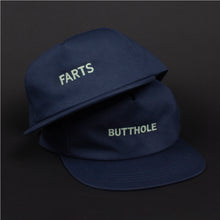 Load image into Gallery viewer, GLOW IN THE DARK BUTTHOLE Snapback Hat (Navy)