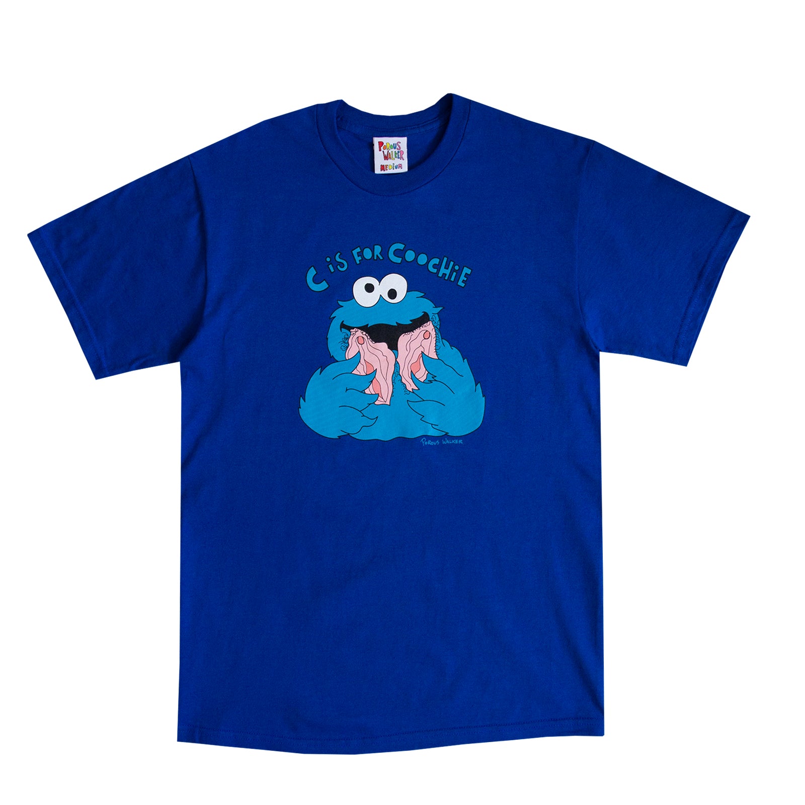 Coochie Monster Tee (Blue) – POROUS WALKER