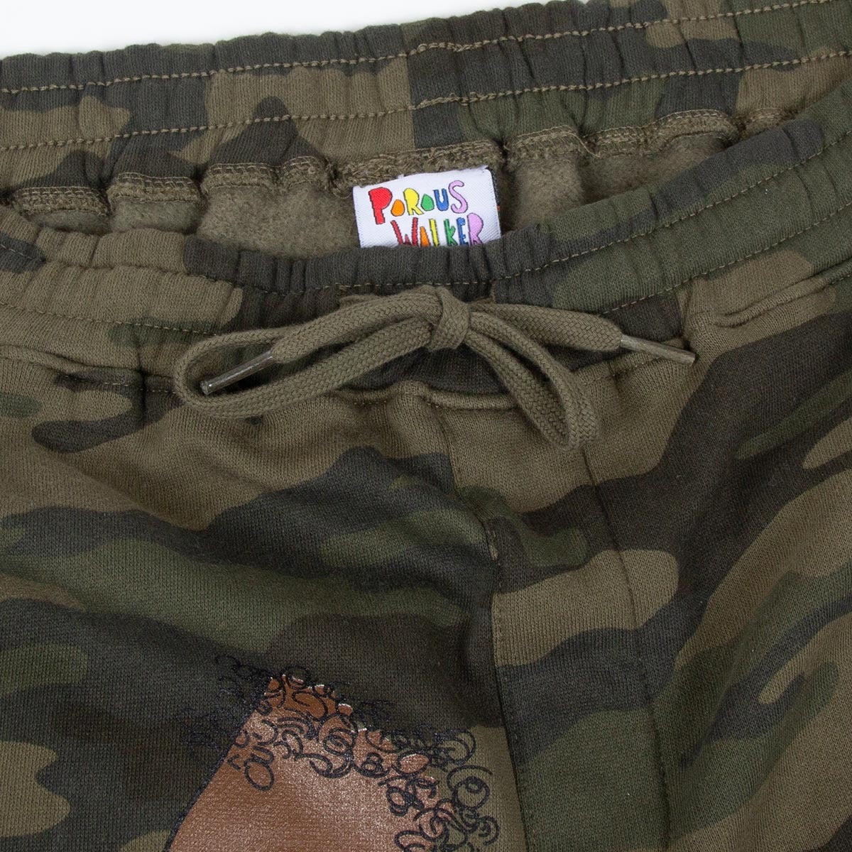 Camo Long Dong Sweatshorts (Chocolate)