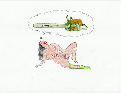 MASTURBATION SERIES ORIGINAL DRAWINGS (3 DRAWINGS)