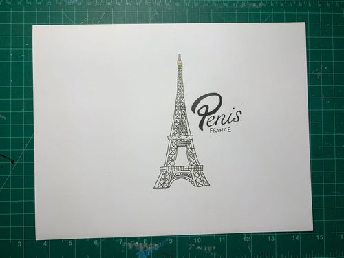 PENIS FRANCE Original Drawing