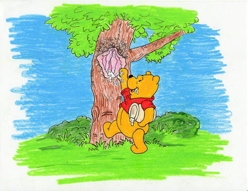 POOH HONEY TREE ORIGINAL DRAWING