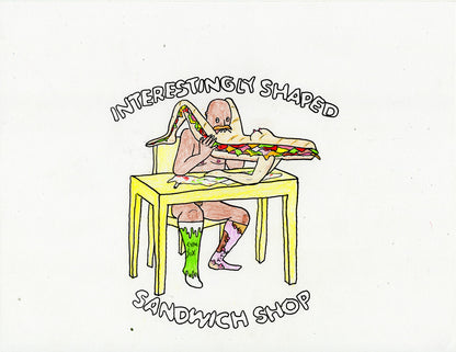 INTERESTINGLY SHAPED SANDWICH SHOP AND BURGER SHOP (2 DRAWINGS)