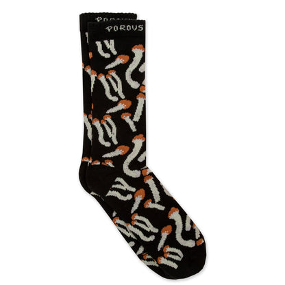MUSHROOM SOCKS (BLACK)