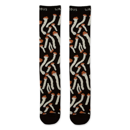 MUSHROOM SOCKS (BLACK)