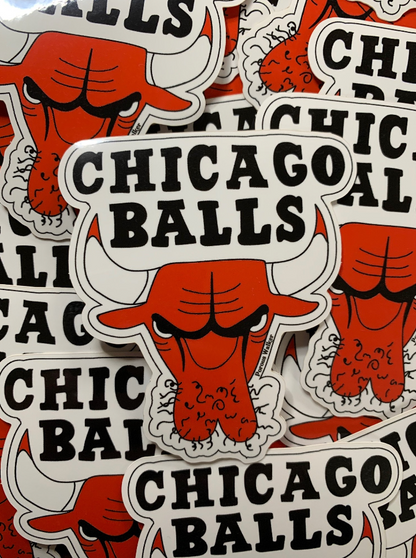CHICAGO BALLS T SHIRT (BLACK, RED OR MINTY GREEN)