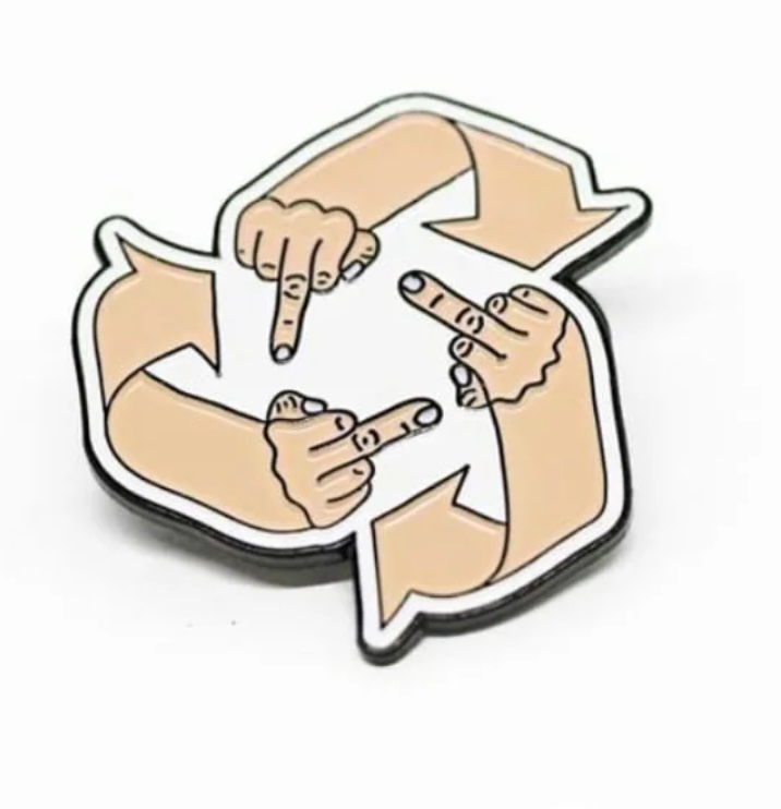 WHAT GOES AROUND PIN