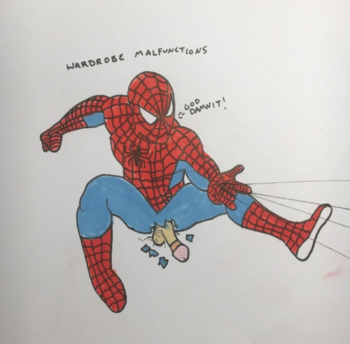 WARDROBE MALFUNCTION ORIGINAL DRAWING