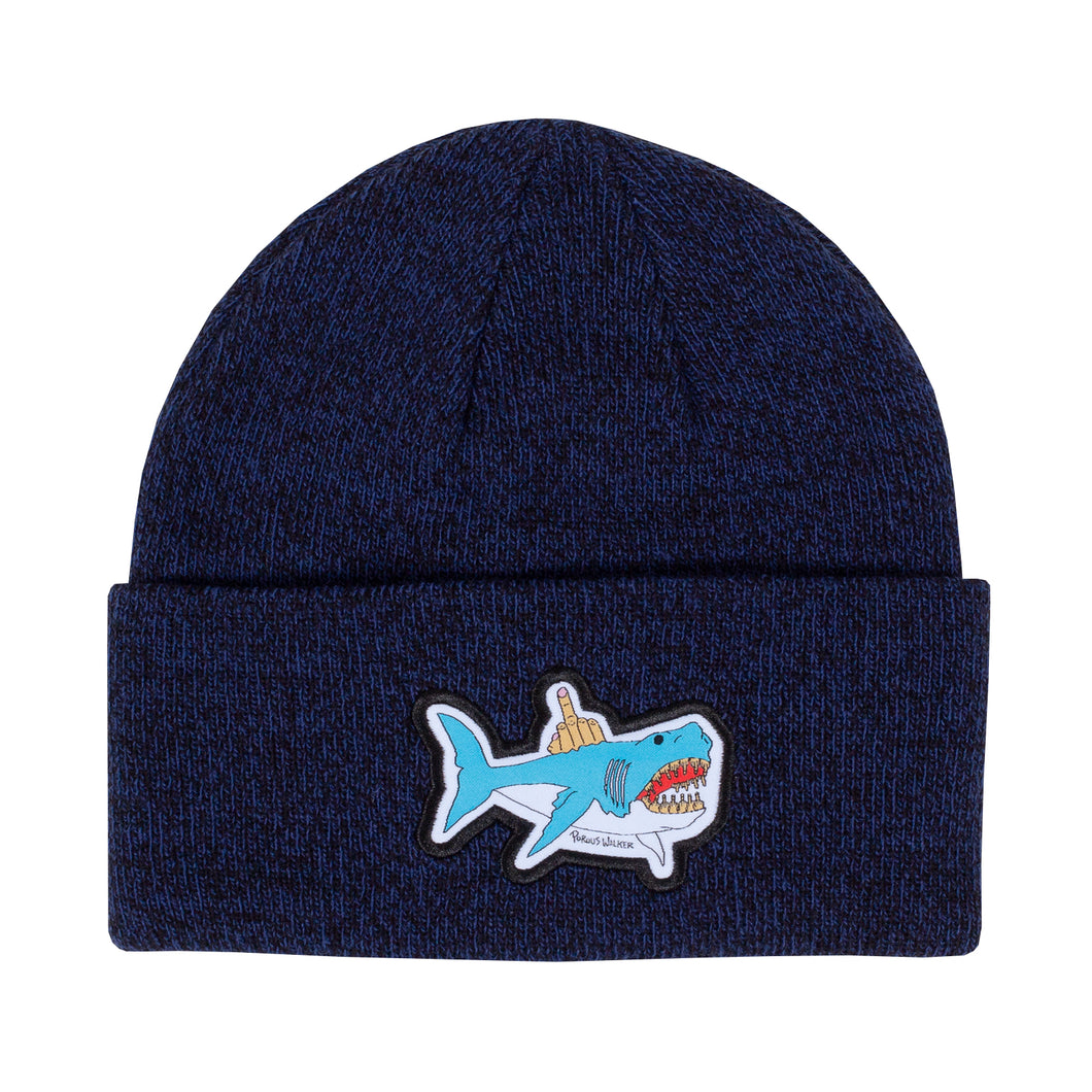 Shark Attack Beanie (Blue Speckle)